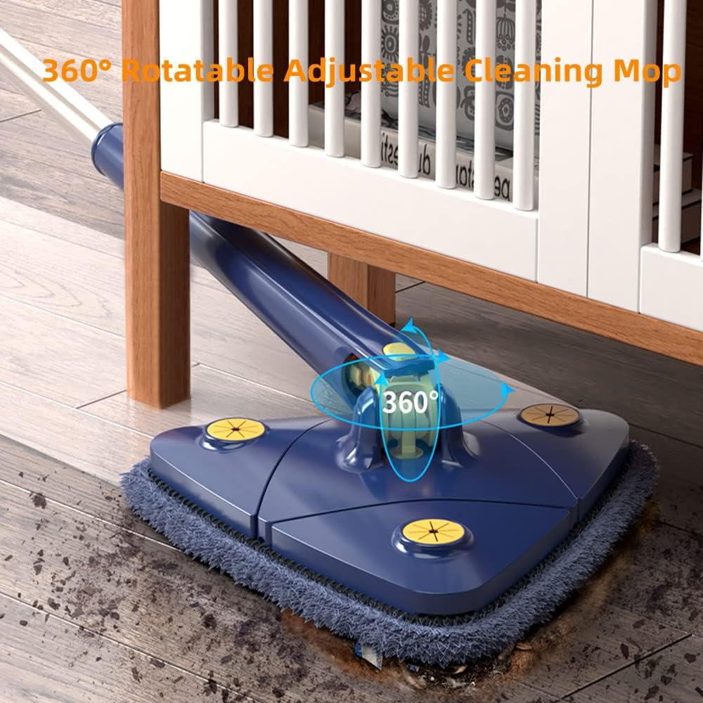 DAMZA Mop 360° Rotatable Adjustable Mops for Floor Cleaning Triangle M🧹 Wet and Dry Mop 🧹 Enjoy a larger cleaning area with our versatile mop! The combination of Chenille cloth + fiber cloth ensures strong water absorption and effortOMARTO STOREOMARTO STOREFloor Ceiling, Stainless Cleaning Mop Dry & Wet Floor sold