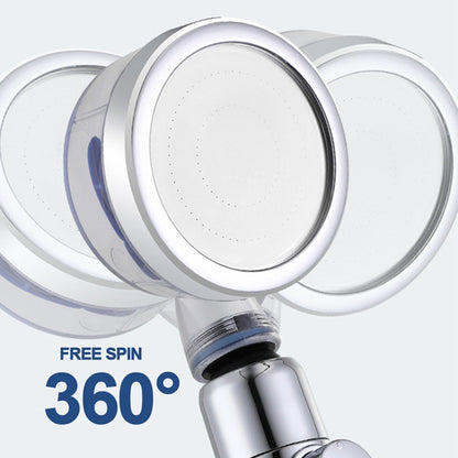 .High Pressure Turbocharged Shower HeadThe Turbo Spa Shower Head boasts a one-of-a-kind turbocharged design that generates a fan-like, high-speed water flow. 
This shower head is thoughtfully equipped witOMARTO STOREOMARTO STOREHigh Pressure Turbocharged Shower Head