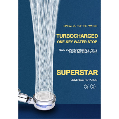 .High Pressure Turbocharged Shower HeadThe Turbo Spa Shower Head boasts a one-of-a-kind turbocharged design that generates a fan-like, high-speed water flow. 
This shower head is thoughtfully equipped witOMARTO STOREOMARTO STOREHigh Pressure Turbocharged Shower Head